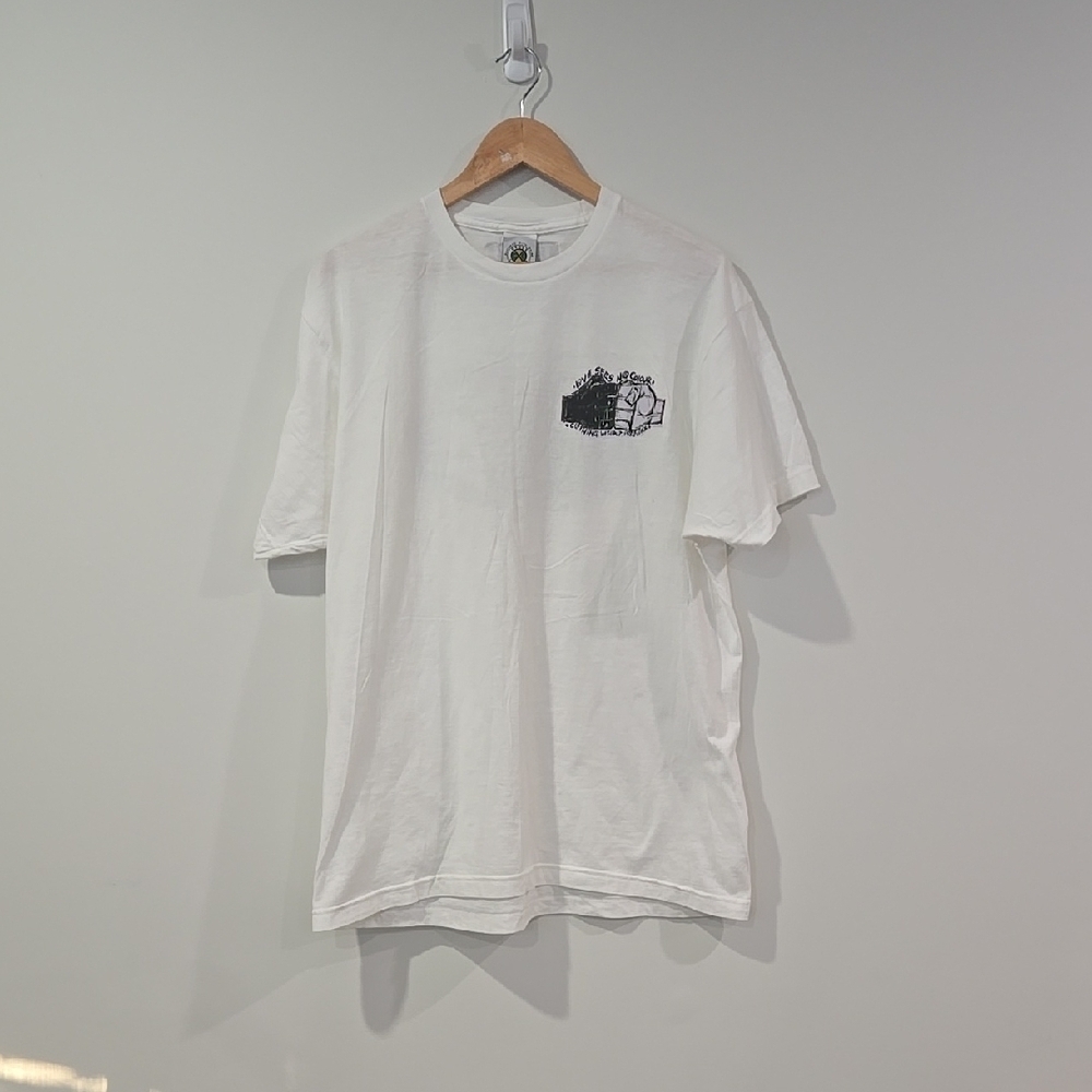 Retro 90's Cross Colours Yadig Post Hip Hop Nation White Graphic T-Shirt **Rare*